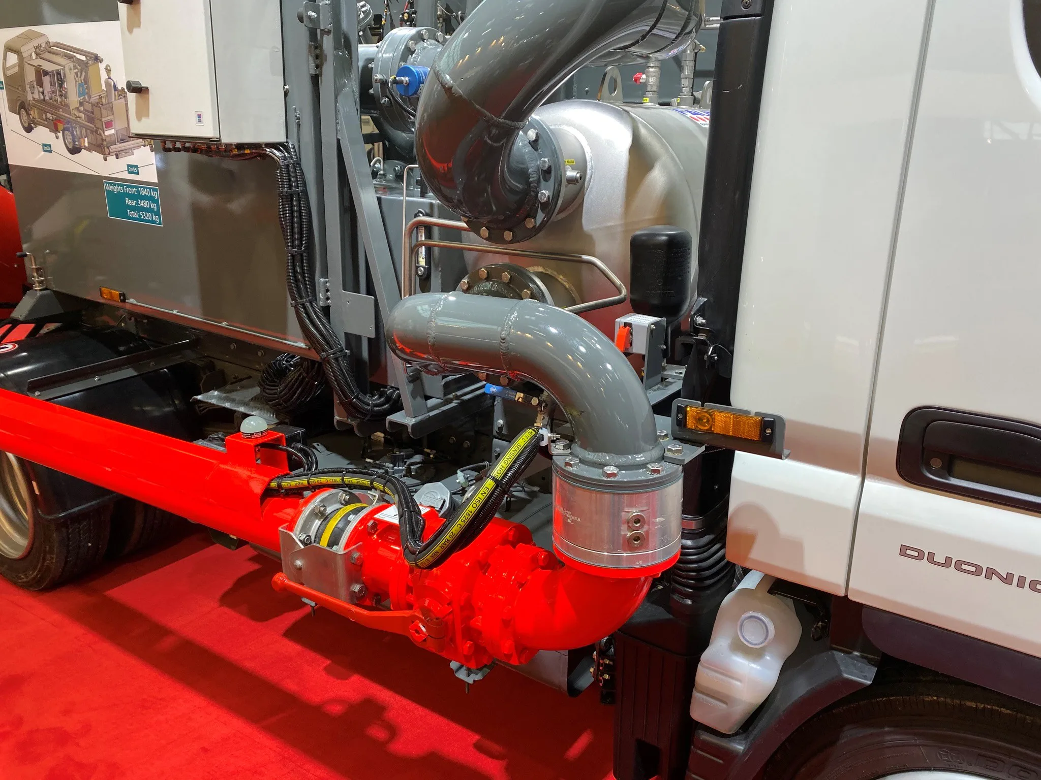 Swivel joints on an aircraft refuelling truck