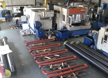 ATN production hall with lathes and pipework