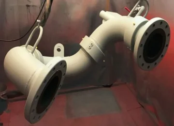 Painted swivel joint with flanges