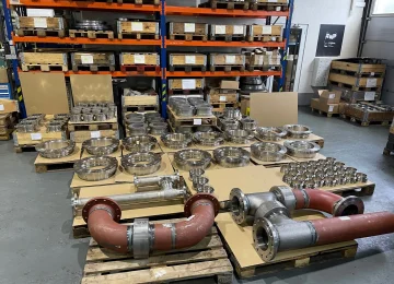 Finished ATN swivel joints and pipe bends in the warehouse