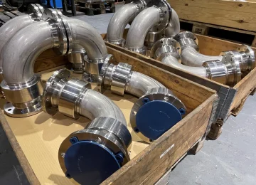 ATN swivel joint elbows in transport crates