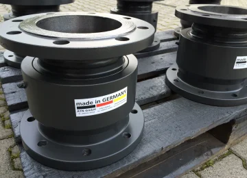 Black ATN swivel joints with Made in Germany label