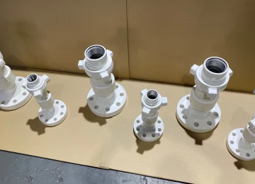 White-painted ATN swivel joints