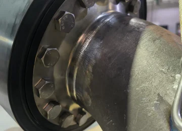 Swivel joint on a pipe bend