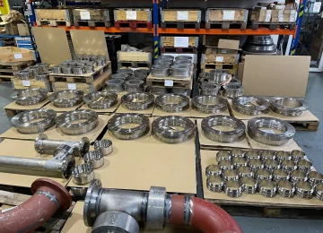 Finished swivel joints and components in the ATN warehouse