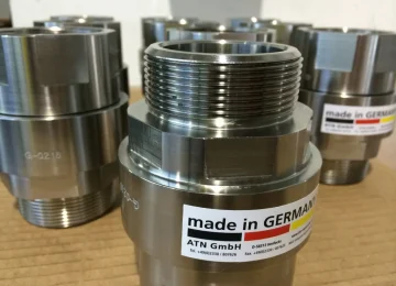ATN swivel joints with threads and Made in Germany label